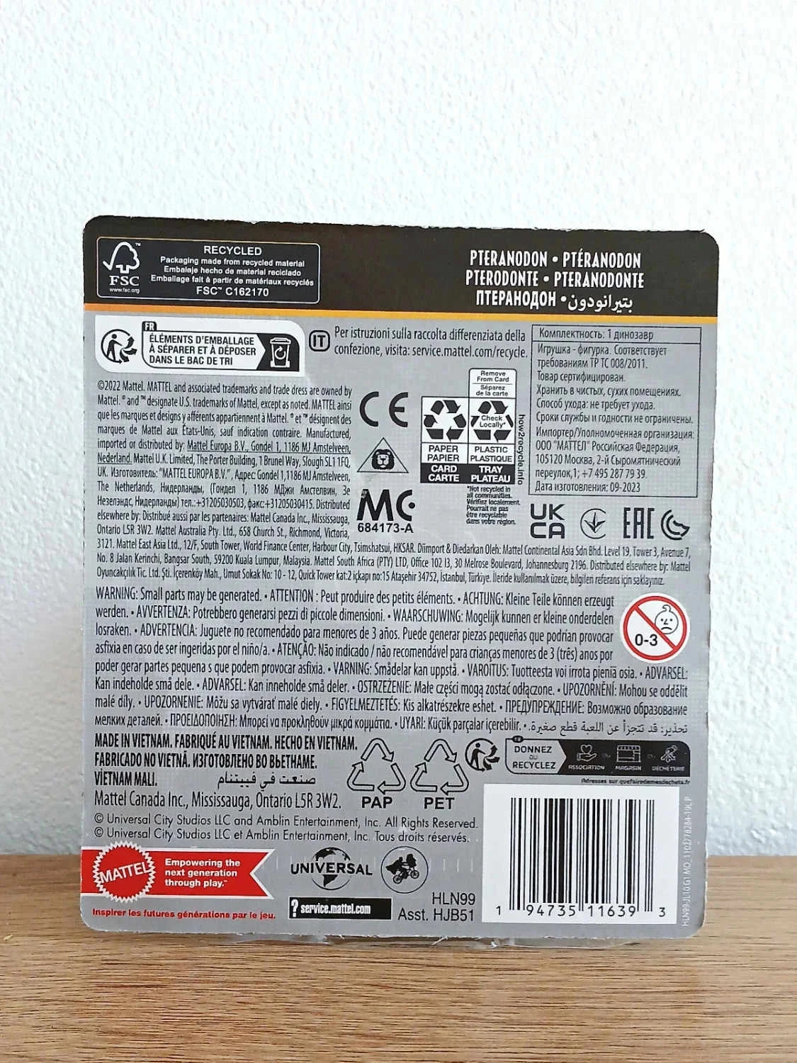 Figura Mattel Jurrasic World Wild Pop Ups Pteranodon Desencadenado – photo 2